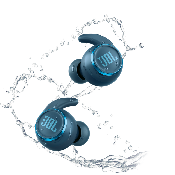 JBL Reflect Mini NC - Blue - Waterproof true wireless Noise Cancelling sport earbuds - Front image number null